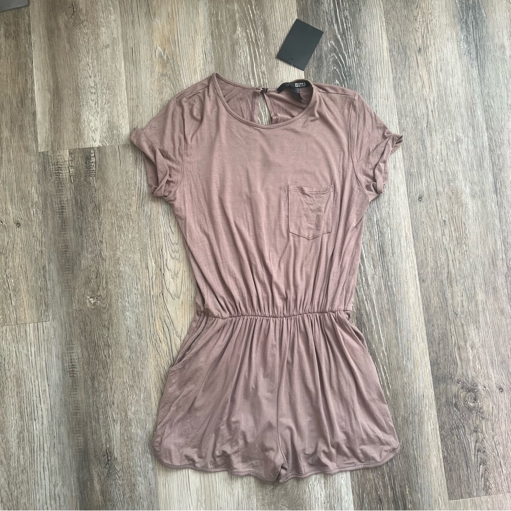 NWT Rebel Sugar pocket tee romper